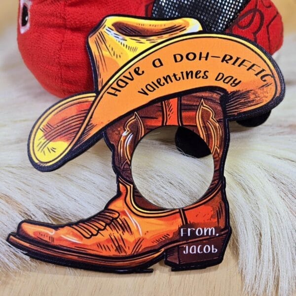 Cowboy Boot Play-Doh Valentine - Image 3