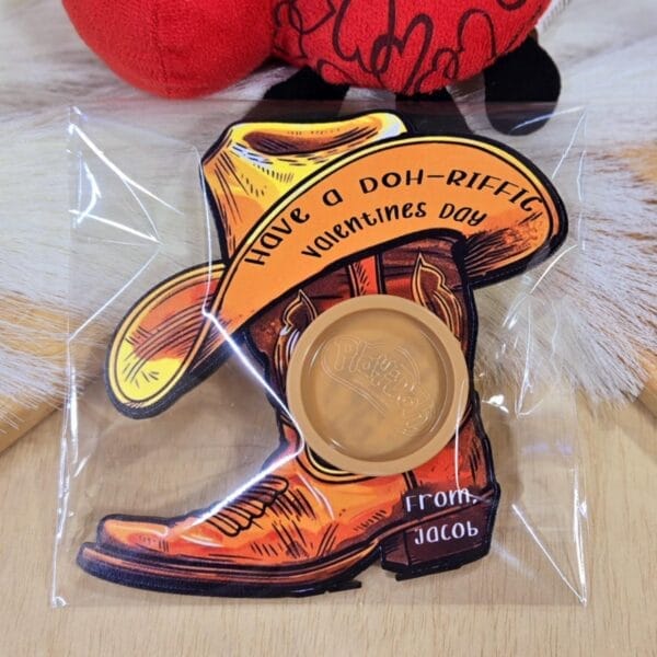 Cowboy Boot Play-Doh Valentine