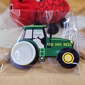 Green Tractor Play-Doh Valentine