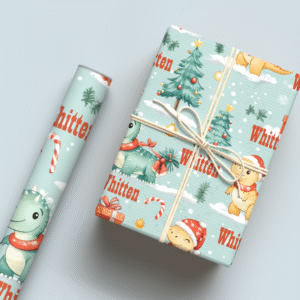 Christmas Dino 3 Wrapping Paper