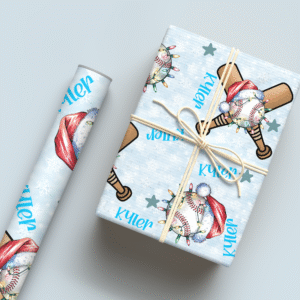 Christmas Baseball 1 Wrapping Paper