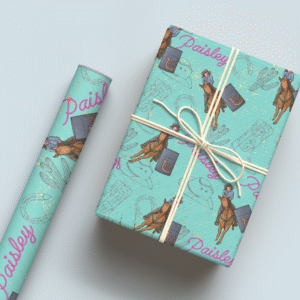 Barrel Racer – teal Wrapping Paper