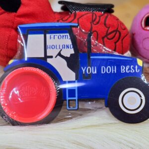 Blue Tractor Play-Doh Valentine