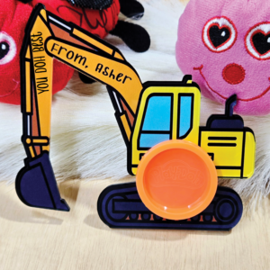 Excavator Play-Doh Valentine